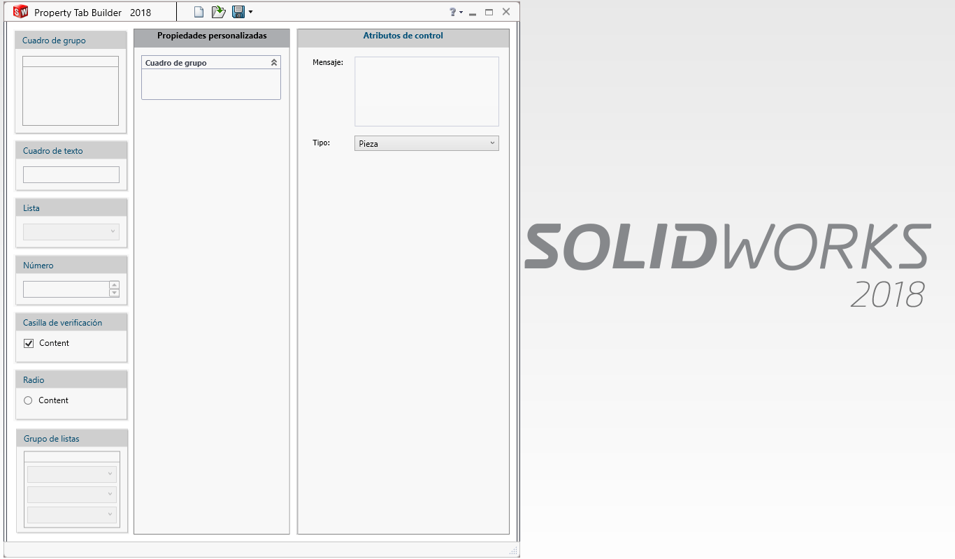 Solid Work Generador Generador de la pestaña de propiedades Tab Builder - TUTORIAL SOLIDWORKS